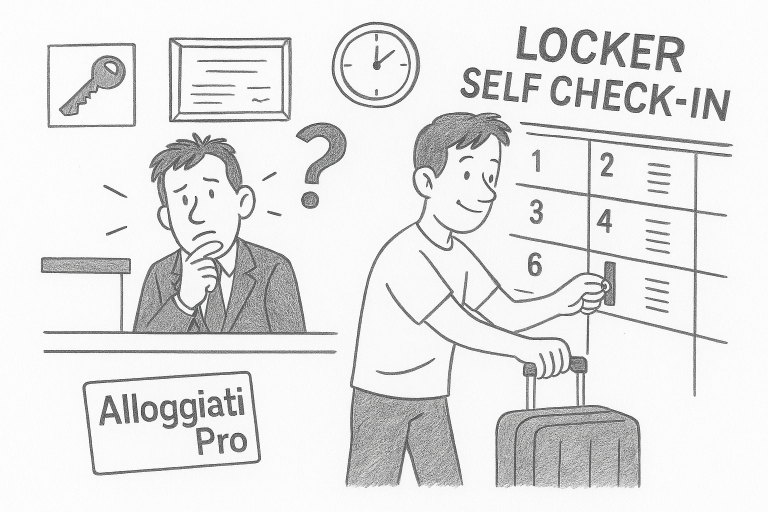 Locker self check-in e obbligo riconoscimento de visu